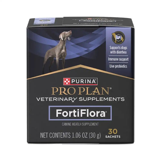 Purina Pro Plan Veterinary Supplements FortiFlora Canine Probiotic Supplement - 1 box (30 sachets)