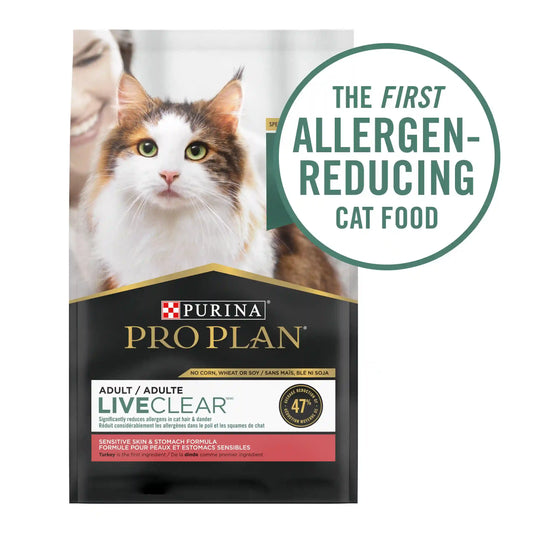 Purina Pro Plan LiveClear Adult Sensitive Skin & Stomach Turkey and Oatmeal Formula Cat Food