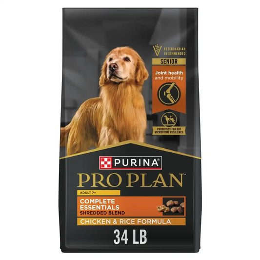 Adult 7+ Complete Essentials Shredded Blend Chicken & Rice Formula Dry Dog Food