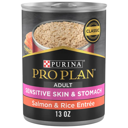Purina Pro Plan Sensitive Skin & Stomach Salmon & Rice Entrée Classic Wet Dog Food
