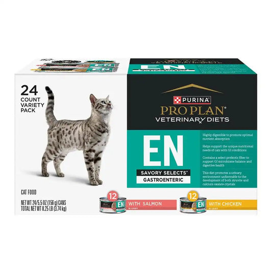 Purina Pro Plan Veterinary Diets EN Gastroenteric Savory Selects Cat Food Variety Pack (Canned)