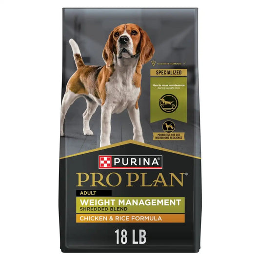 Adult Weight Management Shredded Blend Chicken & Rice Formula Dry Dog Food