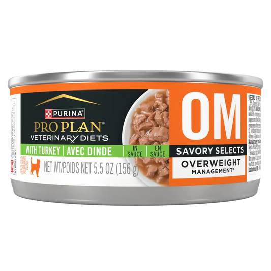 Purina Pro Plan Veterinary Diets OM Overweight Management Savory Selects In Sauce Feline Formula with Turkey (Canned)