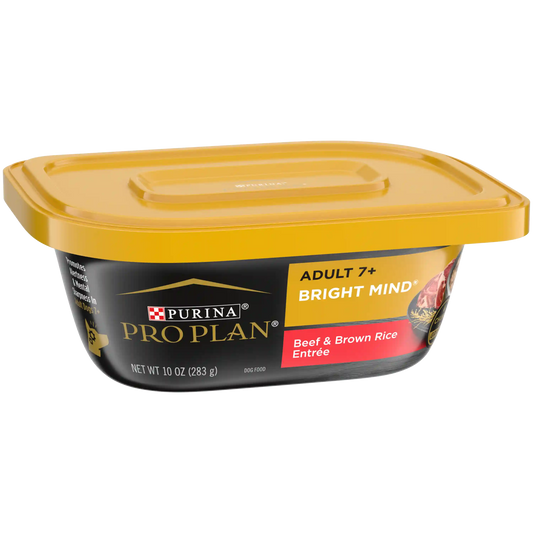 Purina Pro Plan Bright Mind Adult 7+ Beef & Brown Rice Entrée Dog Food