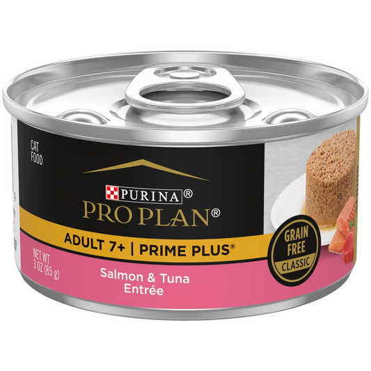 Purina Pro Plan Prime Plus Adult 7+ Salmon & Tuna Entrée Classic Cat Food