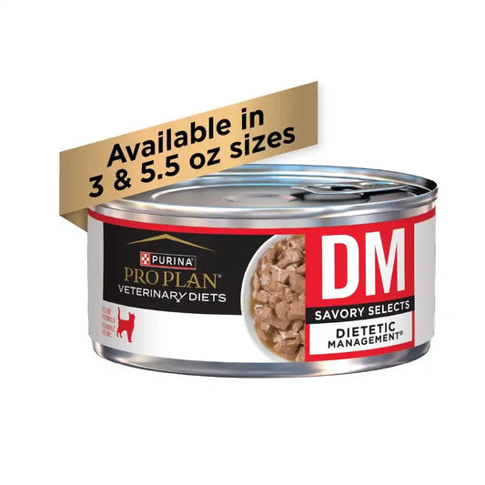 Purina Pro Plan Veterinary Diets DM Dietetic Management Savory Selects Feline Formula (Canned)