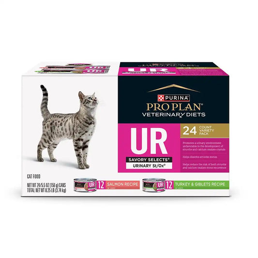 UR Savory Selects Urinary St/Ox Wet Cat Food Variety Pack Salmon Recipe and Turkey & Giblets Recipe