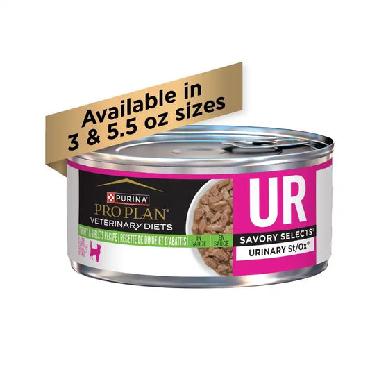 Purina Pro Plan Veterinary Diets UR Urinary St/Ox Savory Selects Feline Turkey & Giblet Recipe in Sauce (Canned)