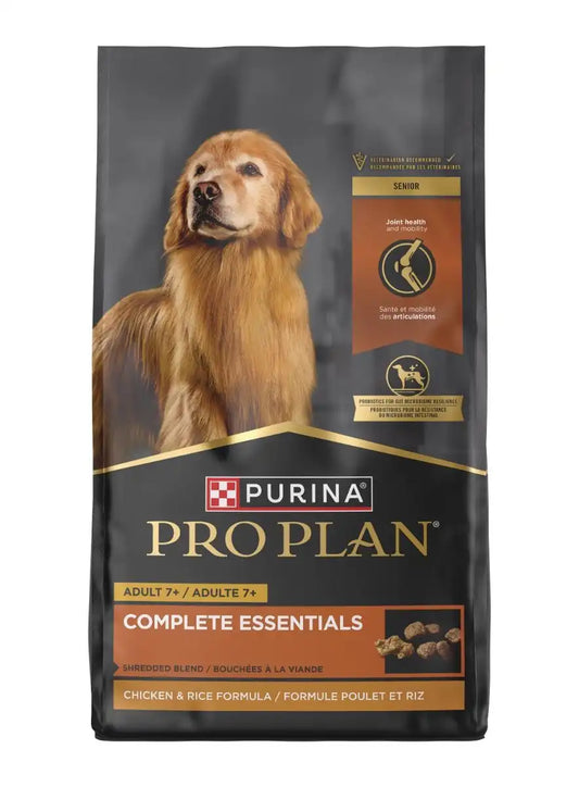 Adult 7+ Complete Essentials Shredded Blend Chicken & Rice Formula Dry Dog Food